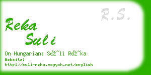 reka suli business card